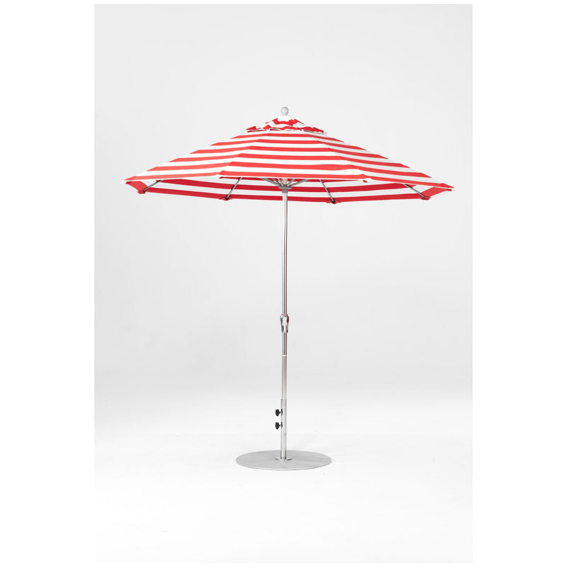 9 Ft Octagonal Frankford Patio Umbrella- Crank Lift- Matte Silver Frame