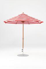 9 Ft Octagonal Frankford Patio Umbrella- Crank Lift- Wood Grain Frame