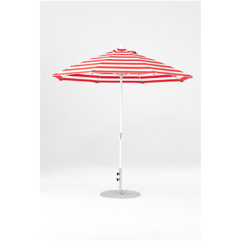 9 Ft Octagonal Frankford Patio Umbrella- Crank Lift- Matte White Frame
