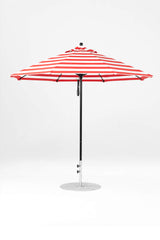 9 Ft Octagonal Frankford Patio Umbrella- Pulley Lift- Matte Black Frame