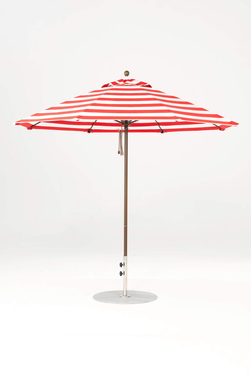 9 Ft Octagonal Frankford Patio Umbrella- Pulley Lift- Matte Bronze Frame