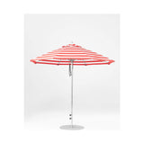 9 Ft Octagonal Frankford Patio Umbrella- Pulley Lift- Matte Silver Frame