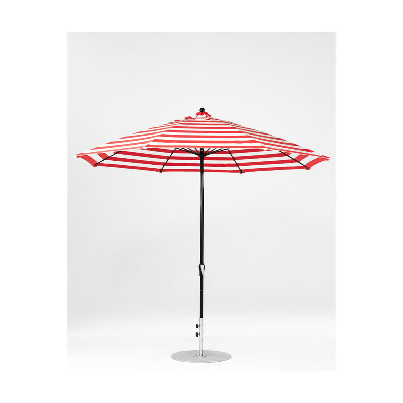 11 Ft Octagonal Frankford Patio Umbrella- Crank Lift- Matte Black Frame