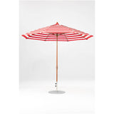 11 Ft Octagonal Frankford Patio Umbrella- Crank Lift- Wood Grain Frame