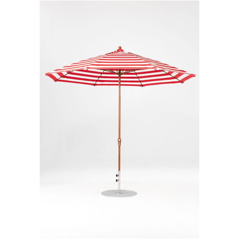 11 Ft Octagonal Frankford Patio Umbrella- Crank Lift- Wood Grain Frame