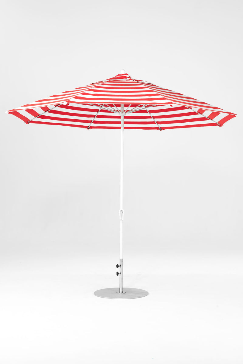 11 Ft Octagonal Frankford Patio Umbrella- Crank Lift- Matte White Frame