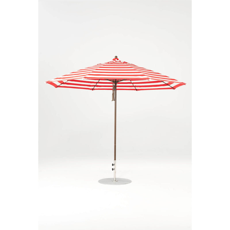 11 Ft Octagonal Frankford Patio Umbrella- Pulley Lift- Matte Bronze Frame