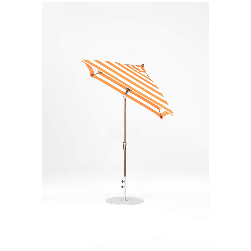 6.5 Ft Frankford Square Patio Umbrella- Crank Auto-Tilt- Matte Bronze Frame