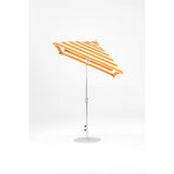 6.5 Ft Frankford Square Patio Umbrella- Crank Auto-Tilt- Matte Silver Frame