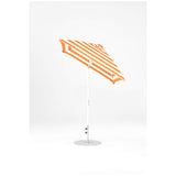 6.5 Ft Frankford Square Patio Umbrella- Crank Auto-Tilt- Matte White Frame