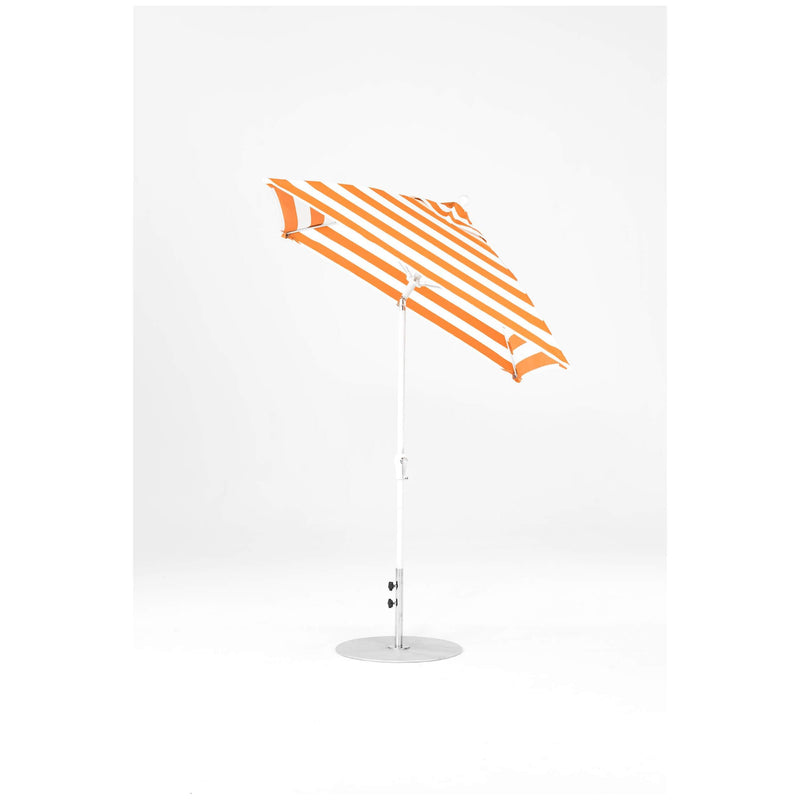 6.5 Ft Frankford Square Patio Umbrella- Crank Auto-Tilt- Matte White Frame