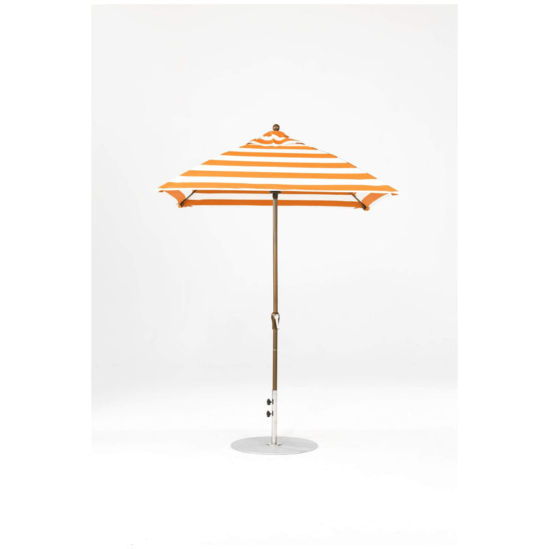 6.5 Ft Square Frankford Patio Umbrella- Crank Lift- Matte Bronze Frame