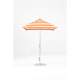 6.5 Ft Square Frankford Outdoor Patio Umbrella- Crank Lift- Matte Silver Frame