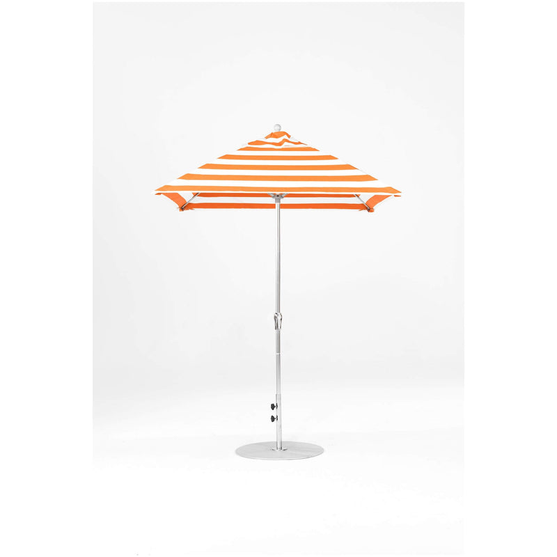 6.5 Ft Square Frankford Outdoor Patio Umbrella- Crank Lift- Matte Silver Frame