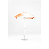 6.5 Ft Square Frankford Patio Umbrella- Crank Lift- Matte White Frame