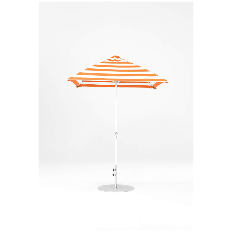 6.5 Ft Square Frankford Patio Umbrella- Crank Lift- Matte White Frame