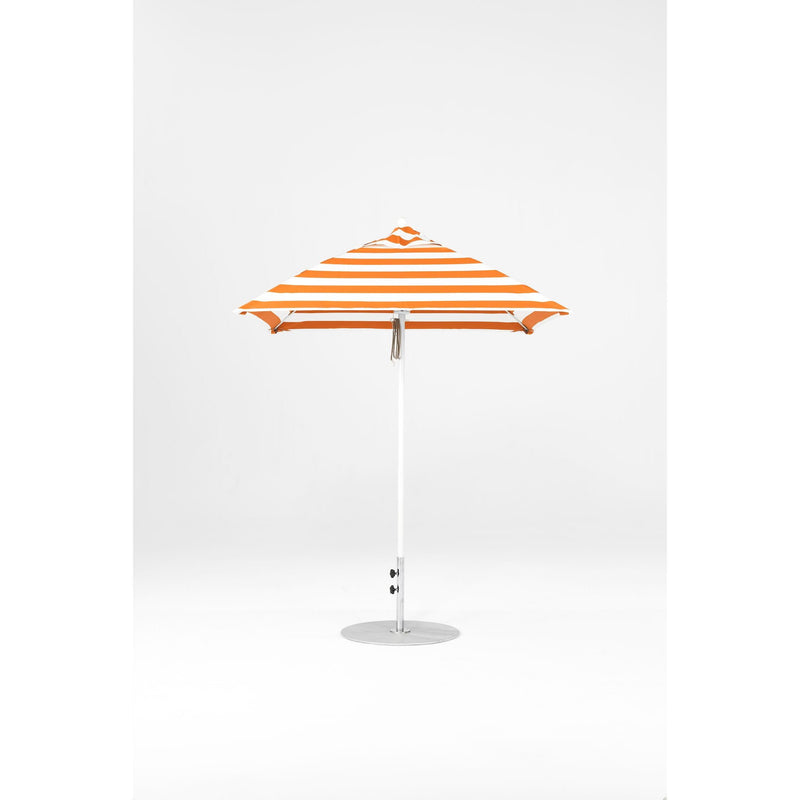 6.5 Ft Square Frankford Patio Umbrella- Pulley Lift- Matte White Frame