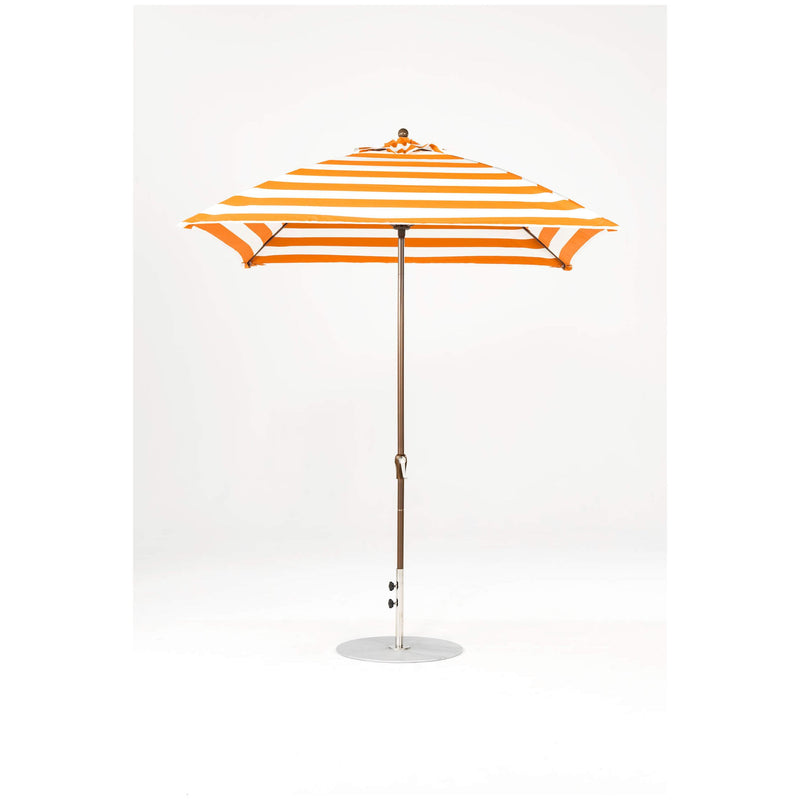 7.5 Ft Square Frankford Patio Umbrella- Crank Lift- Matte Bronze Frame