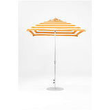 7.5 Ft Square Frankford Patio Umbrella- Crank Lift- Polished Silver Anodized Frame