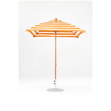 7.5 Ft Square Frankford Patio Umbrella- Crank Lift- Wood Grain Frame