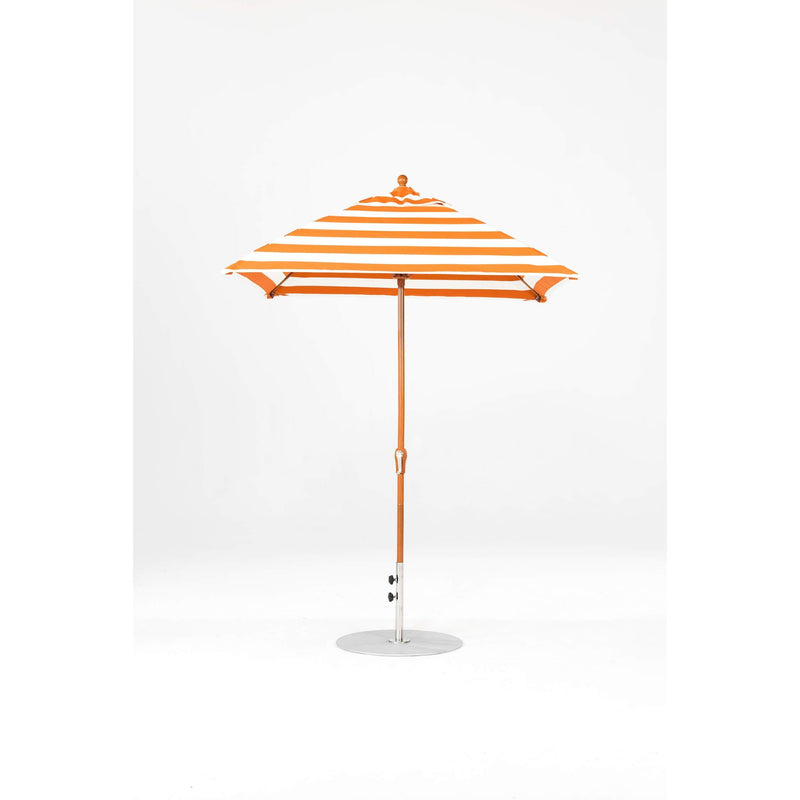 6.5 Ft Square Frankford Patio Umbrella- Crank Lift- Wood Grain Frame