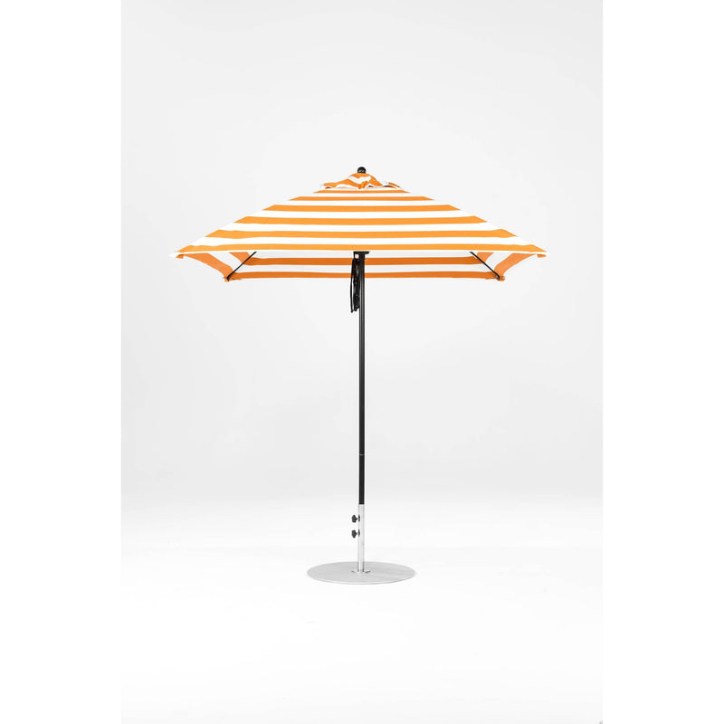 7.5 Ft Square Frankford Patio Umbrella- Pulley Lift- Matte Black Frame