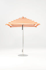 7.5 Ft Square Frankford Patio Umbrella- Pulley Lift- Matte Silver Frame