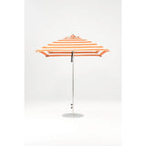 7.5 Ft Square Frankford Patio Umbrella- Pulley Lift- Polished Silver Anodized Frame