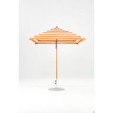 7.5 Ft Square Frankford Patio Umbrella- Pulley Lift- Wood Grain Frame