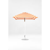 7.5 Ft Square Frankford Patio Umbrella- Pulley Lift- Matte White Frame