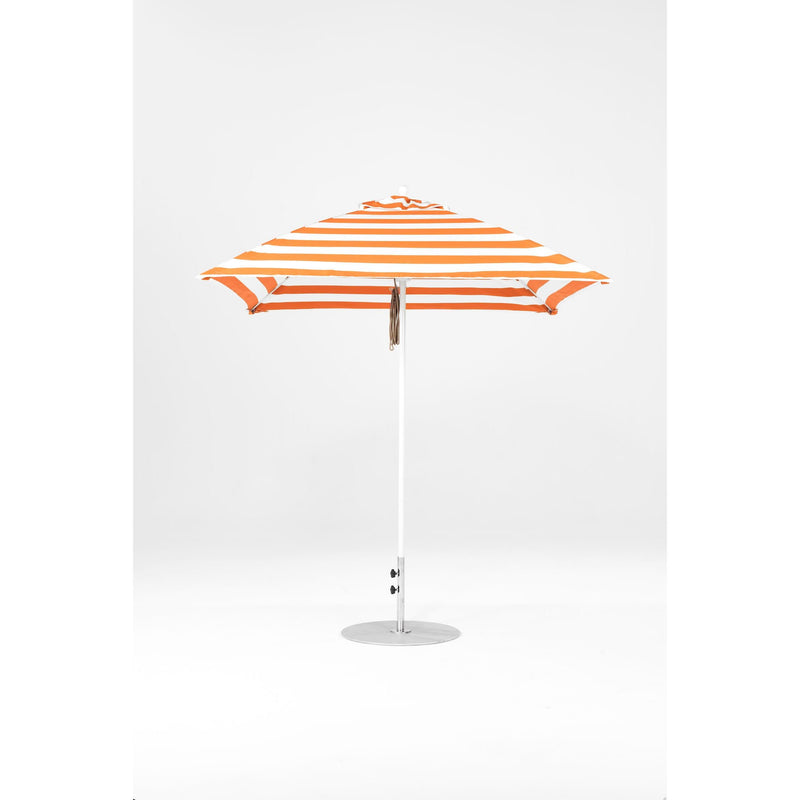 7.5 Ft Square Frankford Patio Umbrella- Pulley Lift- Matte White Frame
