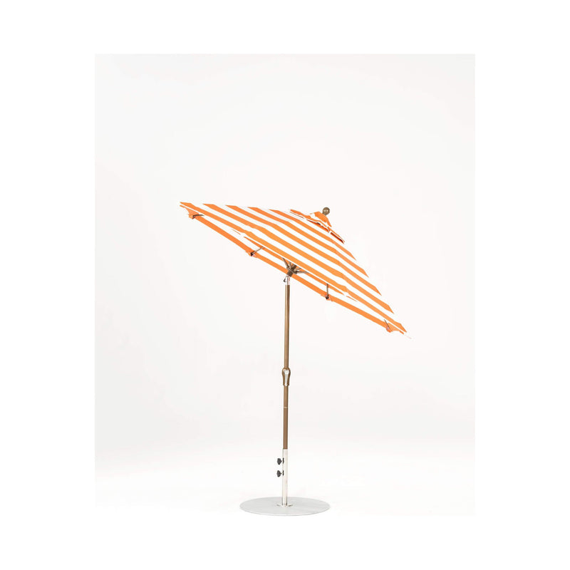 7.5 Ft Octagonal Frankford Patio Umbrella- Crank Auto-Tilt- Matte Bronze Frame