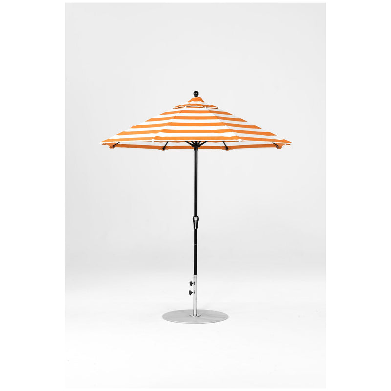 7.5 Ft Octagonal Frankford Patio Umbrella- Crank Lift- Matte Black Frame
