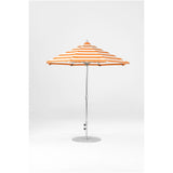 7.5 Ft Octagonal Frankford Patio Umbrella- Crank Lift- Polished Silver Anodized Frame