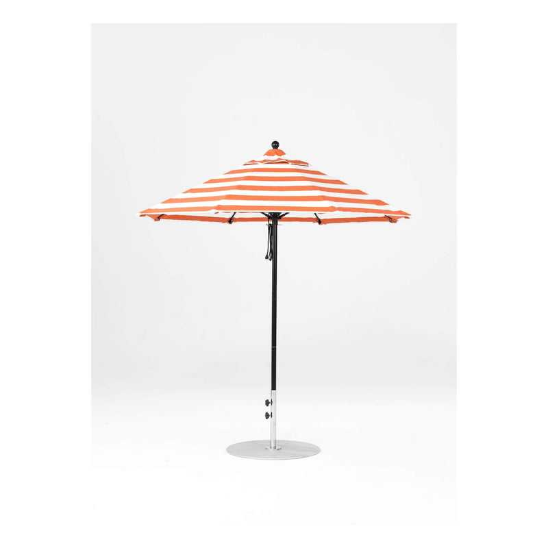 7.5 Ft Octagonal Frankford Patio Umbrella- Pulley Lift- Matte Black Frame