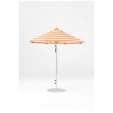 7.5 Ft Octagonal Frankford Patio Umbrella- Pulley Lift- Polished Silver Anodized Frame