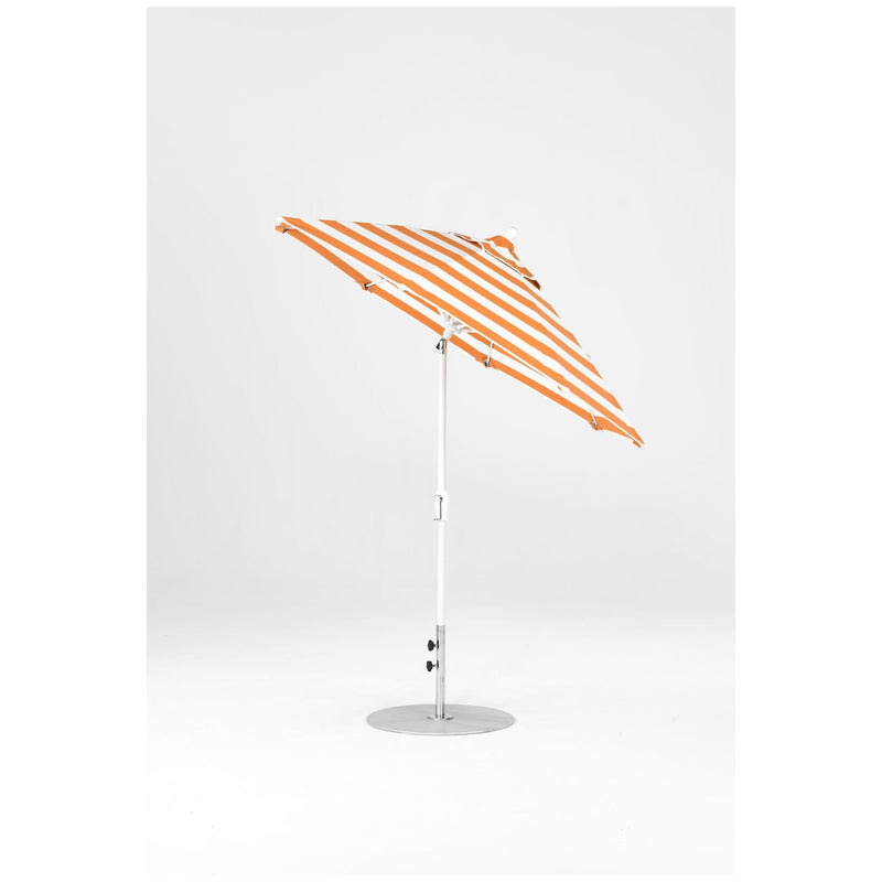 7.5 Ft Octagonal Frankford Patio Umbrella- Crank Auto-Tilt- Matte White Frame