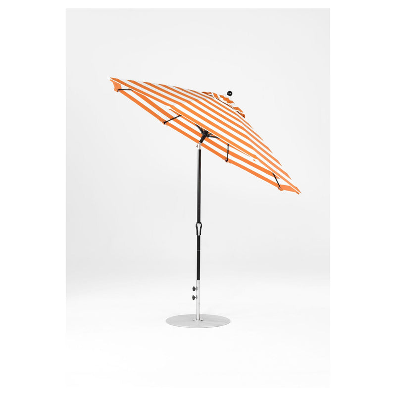 9 Ft Octagonal Frankford Patio Umbrella- Crank Auto-Tilt- Matte Black Frame