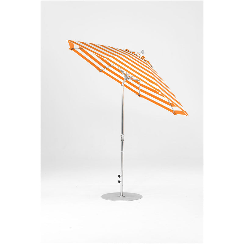 9 Ft Octagonal Frankford Patio Umbrella- Crank Auto-Tilt- Matte Silver Frame