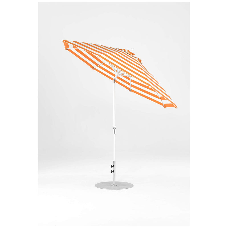 9 Ft Octagonal Frankford Patio Umbrella- Crank Auto-Tilt- Matte White Frame
