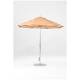 9 Ft Octagonal Frankford Patio Umbrella- Crank Lift- Polished Silver Anodized Frame