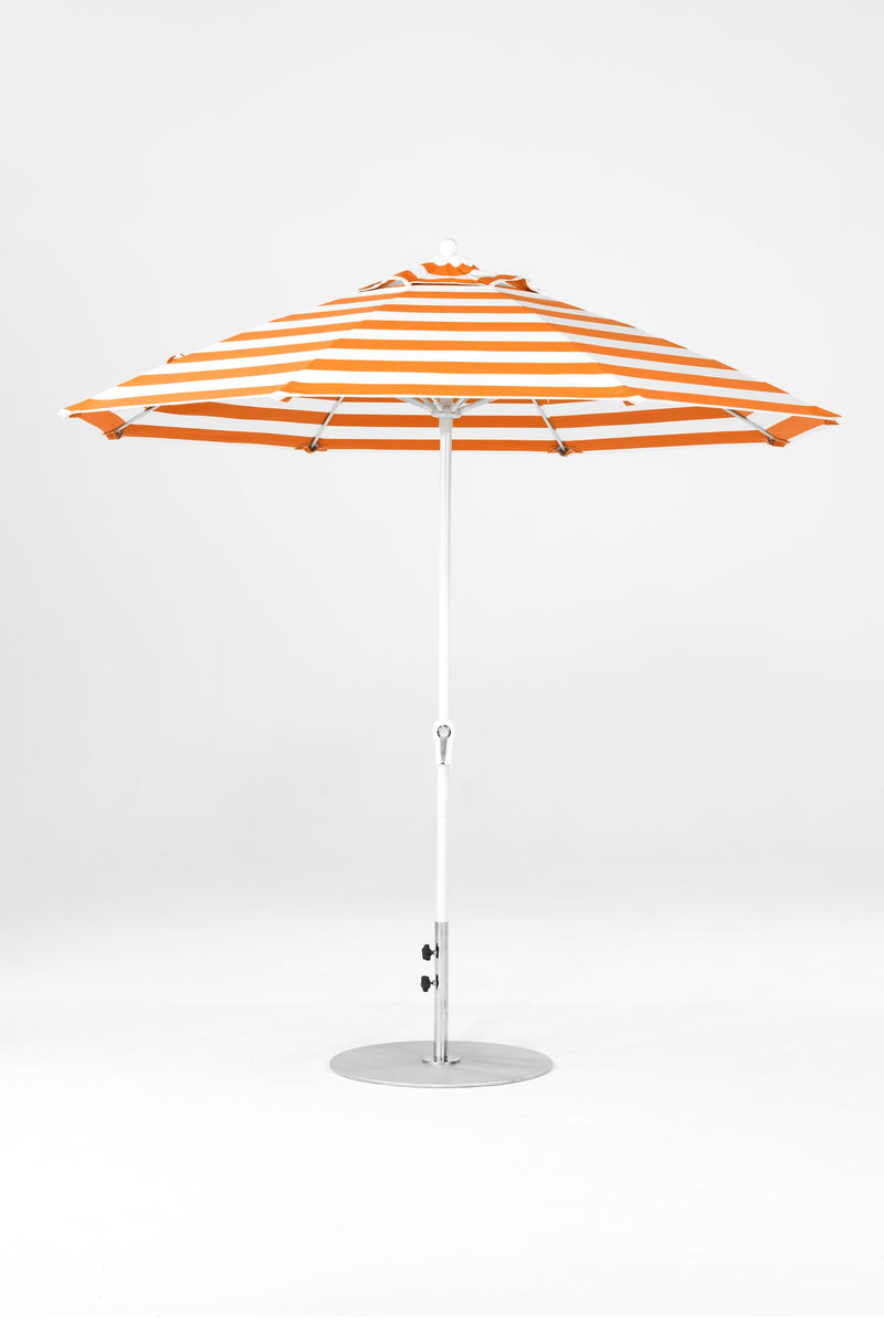 9 Ft Octagonal Frankford Patio Umbrella- Crank Lift- Matte White Frame