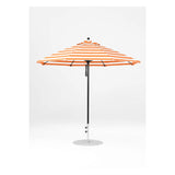 9 Ft Octagonal Frankford Patio Umbrella- Pulley Lift- Matte Black Frame