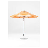 9 Ft Octagonal Frankford Patio Umbrella- Pulley Lift- Wood Grain Frame