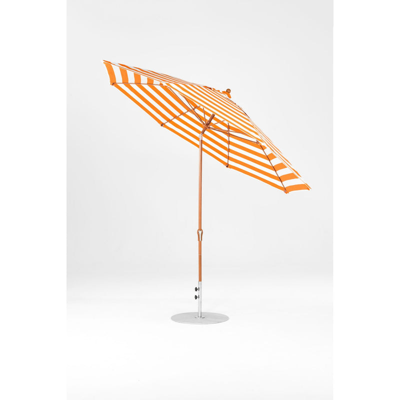 11 Ft Octagonal Frankford Patio Umbrella- Crank Auto-Tilt- Wood Grain Frame