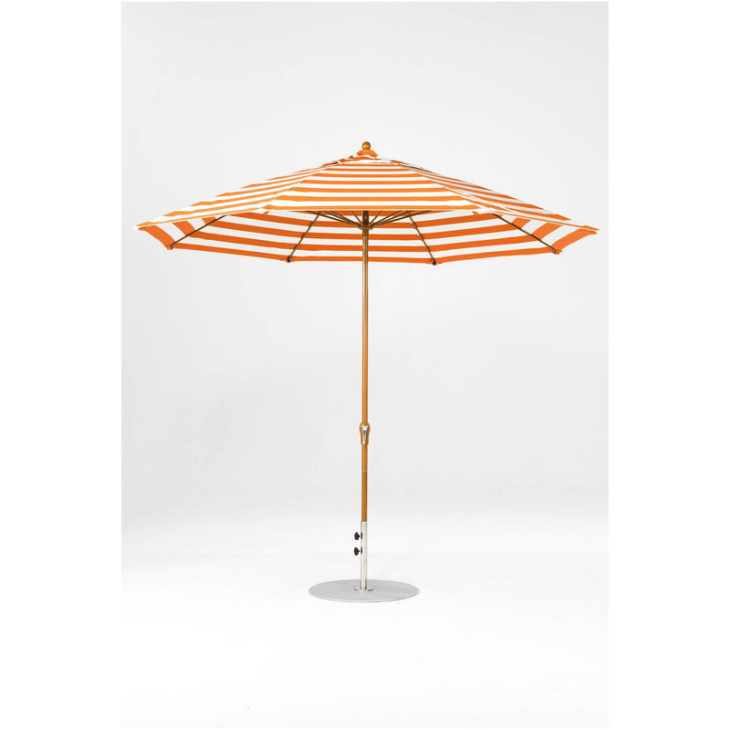 11 Ft Octagonal Frankford Patio Umbrella- Crank Lift- Wood Grain Frame
