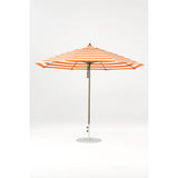 11 Ft Octagonal Frankford Patio Umbrella- Pulley Lift- Matte Bronze Frame