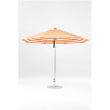 11 Ft Octagonal Frankford Patio Umbrella- Pulley Lift- Polished Silver Anodized Frame