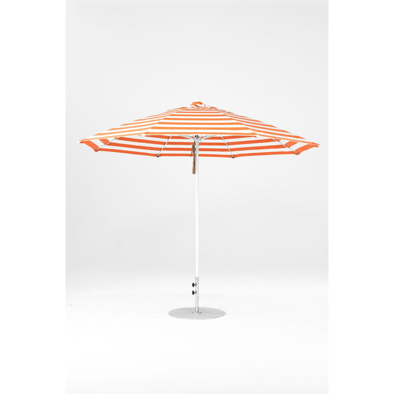 11 Ft Octagonal Frankford Patio Umbrella- Pulley Lift- Matte White Frame