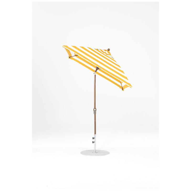 6.5 Ft Frankford Square Patio Umbrella- Crank Auto-Tilt- Matte Bronze Frame